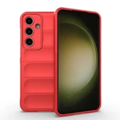 Galaxy S24 FE Kılıf Esnek TPU Oyuklu Arka Yüzey Tasarımlı Redclick Etnik Silikon Kapak - 1