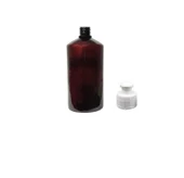 250ml kahverengi şişe puspul kapaklı, 12 adet, puspul kapaklı şişe, deterjan şişesi, plastik şişe, sabun şişesi, duş jeli şişesi - 1