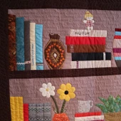 Patchwork Üç Raf Kitaplık Duvar Panosu - 2