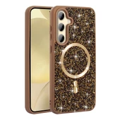 Galaxy S24 FE Kılıf Pırlanta Tasarımlı Magsafe Şarj Özellikli Redclick Mozaik Silikon Kapak thumbnail 4