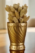 Dekoratif Vazo El Yapımı Altın Renk Model 47 thumbnail 1