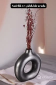Dekoratif Vazo El Yapımı Gümüş Eskitme Renk Model 23 - 4