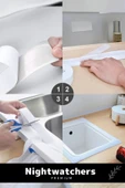 Deluxe Su Geçirmez Sızdırmaz Dayanıklı Lavabo Pvc Yağ Kenar Küf Önleyici 3.2m 4 Adet İzolasyon Bant thumbnail 6