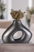 Dekoratif Vazo El Yapımı Gümüş Eskitme Renk Model 49 thumbnail 1