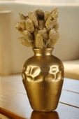 Dekoratif Vazo El Yapımı Altın Renk Model 46 thumbnail 1