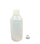 250ml kuşaklı naturel renk şişe puspul kapak, 24 adet, deterjan şişesi, puspul kapaklı şişe, sabun şişesi, duş jeli şişesi, plastik şişe - 1