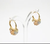 14 Ayar Rose Gold Pullu Küpe - 1