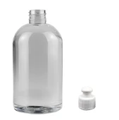 500ml şeffaf şişe puspul kapaklı, 24 adet, puspul kapaklı şişe, deterjan şişesi, plastik şişe, şeffaf şişe, sabun şişesi, duş jeli şişesi - 1