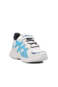 Aspor Beyaz Lacivert Cırtlı Fileli Hafif Unisex Çocuk Spor Ayakkabı - 3