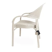 Omnipazar IRK-HK735 Bambu Rattan Desenli Plastik Bahçe Sandalye Koltuk 4'lü Set - 8