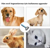 TechTic Evcil Hayvan Bakım Fırçası Kıtık Tüy Topak Açıcı Tarak Metal Dişli Kedi Köpek Tarağı - 4