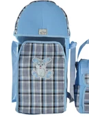 Portbebe Bebek Taşıma ve Bebek Bakım Çantası Ekose Model İkili Set Pratik Günlük Kullanım - 11