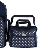 Portbebe Bebek Taşıma ve Bebek Bakım Çantası Puantiye Model İkili Set Pratik Günlük Kullanım - 11