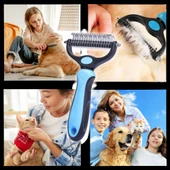 TechTic Evcil Hayvan Bakım Fırçası Kıtık Tüy Topak Açıcı Tarak Metal Dişli Kedi Köpek Tarağı - 6