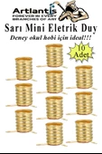 Altı Sarı Mini Duy 10 Adet Deney Duyu Proje İçin Küçük Ampul Yuvası Minyonet Duy Okul Sınıf Elektrik Devre Deney Duyusu - 1