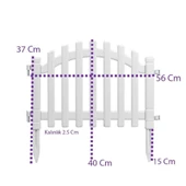 Omnipazar IRK-SB100 Sümbül Plastik Bahçe Dekorasyon Çiti 4'lü Set - 3