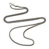 Özel Kutu ve Gümüş Bezi İle ​Gümüş 2 mm Tilki Kuyruğu 60 Cm Zincir - 2