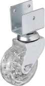Hts 328 - 50x20 mm Şeffaf Makaralı Kısa U Tablalı Teker 4 Adet - 1