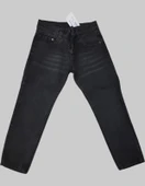 Erkek Çocuk Denim Siyah Taşlamalı Kot Pantolon - 1