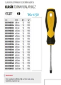 Rico 8x200 Klasik Seri Düz Uçlu Tornavida 003-RK0009 - 2