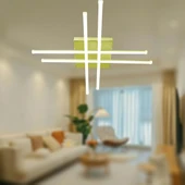 TT Aydınlatma TT036-SR  Hashtag Modeli Sarı Kaplama Led Avize thumbnail 3