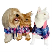 Mini Suqare Pie Kapşonlu Sweatshirt Ceket Kedi Süeteri Kıyafeti - 5