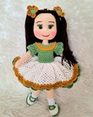 Güz Çiçeği Bebek Amigurumi Organik Oyuncak - 1