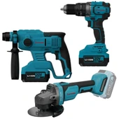 CATPOWER KÖMÜRSÜZ AKÜLÜ VİDALAMA KIRICI TAŞLAMA 3 LÜ SET 2*2 AH+ŞARJ (4235) - 1