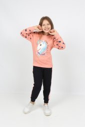 i&k  şımarık kids kız çocuk unicol baskılı  eşofman takımı - 7
