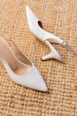 ST-1152 Beyaz Günlük 7 cm Topuklu Kadın Ayakkabı thumbnail 4