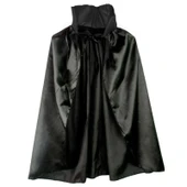 Siyah Renk Yakalı Halloween Pelerini 90 cm - 1