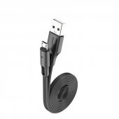 Rock S1 Micro USB Şarj ve Data Kablosu Flat Yassı 1mt 2A Siyah - 2