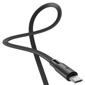 Rock S1 Micro USB Şarj ve Data Kablosu Flat Yassı 1mt 2A Siyah - 1