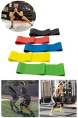 5 Li Set Aerobik Bandı Fitness Egzersiz Plates Direnç Lastiği Crossfit Kas Germe Ve Jimnastik Seti - 4