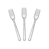 Lüks Plastik Çatal 100 Adet 1. Kalite Sert Kalın Şeffaf Çatal - 2