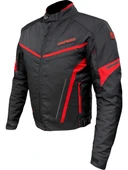 Zeus 4 Mevsimlik Korumalı Motosiklet Montu Yeni Sezon Siyah Kırmızı - 1