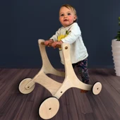 Bebek Yürüteci Çok Amaçlı Ahşap Modüler 4 ü 1 Arada - 1