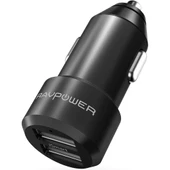 RavPower RP-VC006 Ultra İnce/Ufak 24W 4.8A Çift Çıkış iSmart Araç Şarjı Siyah - 1