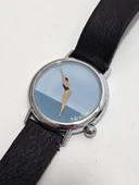 Newtime Yüzücü Temalı 34mm Deri Kordon Kol Saati 2.El - 2