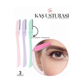 Katlanabilir Kaş Şekillendirici Kaş Dermaplaner Yüz Usturası 3 ADET 718323 - 1