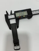 Dikişli Deri Saat Kordonu Gri 20mm - 5