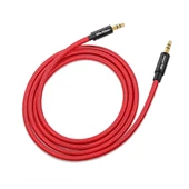 BlitzPower 3.5mm Aux Audio Ses Kablosu 1mt Kırmızı/Siyah - 1
