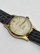 Mauthe 31mm Deri Kordon Altın Kaplama Erkek Kol Saati 2.El thumbnail 4