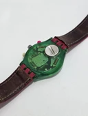 Swatch Chrono Pinksprings 37mm Deri Kordon 1992 Vintage Kol Saati 2.El thumbnail 3