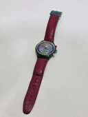 Swatch Chrono Pinksprings 37mm Deri Kordon 1992 Vintage Kol Saati 2.El thumbnail 2