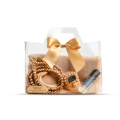 Tesbih + Eşarp + Zikirmatik + Esans Hediye Seti (Çantalı Asetat Kutu, Gold) - 1