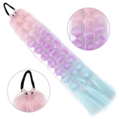 Balon Örgülü Simli Lastikli At Kuyruğu - ACM25 thumbnail 1