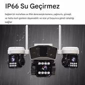 O-Kam 3036Pro, 9MP, WiFi, 3 Lens, Akıllı Kamera, Yapay Zeka, İnsan Algılama, Su Geçirmez, Uzaktan İzleme, Gece Görüş - 3
