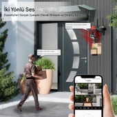 O-Kam 5011 9MP 3 Lensli Akıllı Güvenlik Kamerası Wifi Gece Görüş Sesli Kişi Takibi thumbnail 3