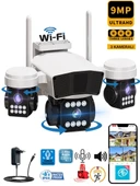 O-Kam 3036Pro, 9MP, WiFi, 3 Lens, Akıllı Kamera, Yapay Zeka, İnsan Algılama, Su Geçirmez, Uzaktan İzleme, Gece Görüş - 1